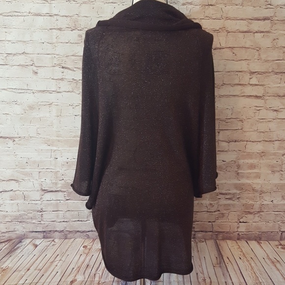 Joseph A Tissue Thin Metallic Sweater Sz M - Picture 3 of 5